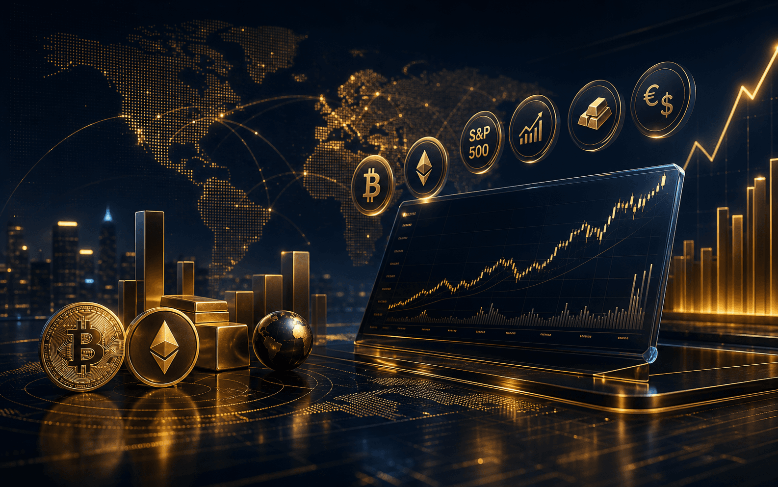 Digital investment markets visual
